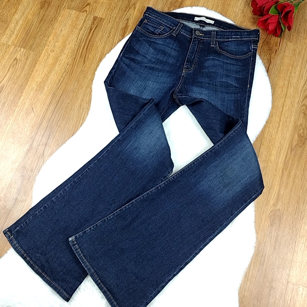 Flying Monkey Dark Wash Flare Jeans - Navy Blue